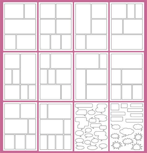 manga templates|100 Free Page Templates for Comics and Manga